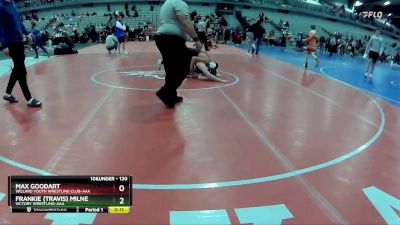 120 lbs Cons. Round 5 - Frankie (Travis) Milne, Victory Wrestling-AAA vs Max Goodart, Willard Youth Wrestling Club-AAA