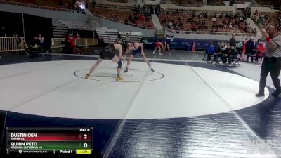 D4-138 lbs Champ. Round 1 - Dustin Oen, Mayer HS vs Quinn Peto, Arizona Lutheran HS