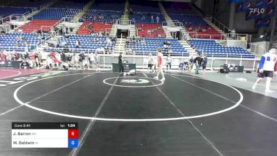 160 lbs Cons 8 #1 - Jackson Barron, Minnesota vs Michael Baldwin, Michigan