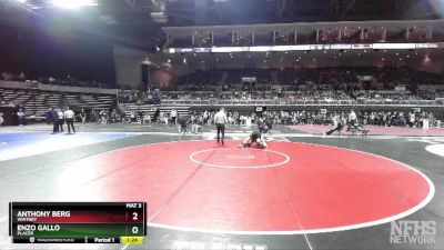 145 lbs Quarterfinal - Anthony Berg, Whitney vs Enzo Gallo, Placer