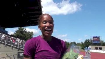 Phylicia George after double wins in 100 and 100H at Victoria International Track Classic 2011
