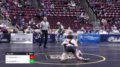 127 lbs Consi Of 8 #1 - Owen Klodowski, Baldwin vs Ryder Campbell, Bethlehem Cath