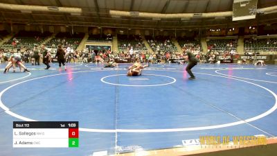 145 lbs Quarterfinal - Lorenzo Gallegos, NM Gold vs Jaedan Adams, Cowboy Wrestling Club