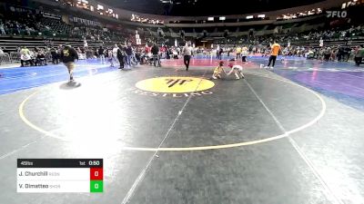 45 lbs Semifinal - Jaxon Churchill, RedNose Wrestling School vs Vito Dimatteo, Shore Thing WC