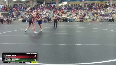 215 lbs Champ. Round 2 - Carter Beck, Boys` Latin School vs Steven Ramirez, DeMatha Catholic