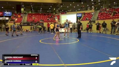 132 lbs Semifinal - Kamora Merchant, MO vs Addison Harkins, MO