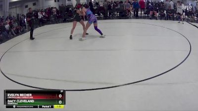 128 lbs Quarterfinal - Dacy Cleveland, Nebraska vs Evelyn Becher, Lincoln Girls Wrestling