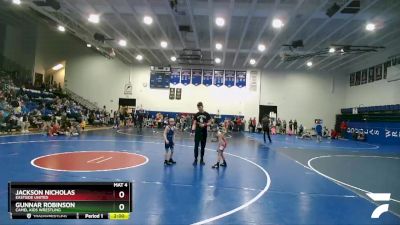 62 lbs 1st Place Match - Jackson Nicholas, Eastside United vs Gunnar Robinson, Camel Kids Wrestling