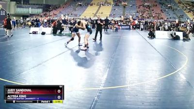 109 lbs Semis & 3rd Wb (16 Team) - Alyssa King, Missouri Baptist University vs Judy Sandoval, Grand View