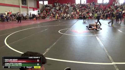 60 lbs Cons. Round 2 - Cohutta Culver, Piedmont Wrestling Club vs Taylor Kent, Skull & Crossbones Wrestling C