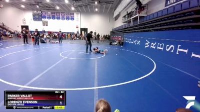 62 lbs Round 2 - Parker Vallot, Rawlins Wrestling Club vs Lorenzo Evenson, Eastside United