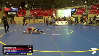 77 lbs Round 1 - Keyen Koochel, KS vs Braxton Plunk, OK