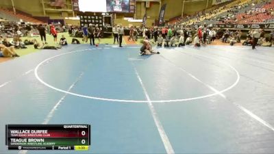 138 lbs Quarterfinal - Wallace Durfee, Team Idaho Wrestling Club vs Teague Brown, Sanderson Wrestling Academy