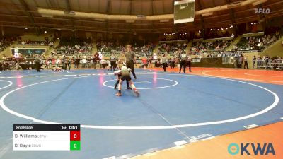 46 lbs 2nd Place - Bryer Williams, Locust Grove Youth Wrestling vs Garrett Doyle, Cowboy Wrestling Club