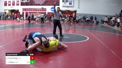 197 lbs Consi Of 16 #2 - Jack Cummings, Michigan-Unattached vs Liam Volk-Klos, American-Unattached