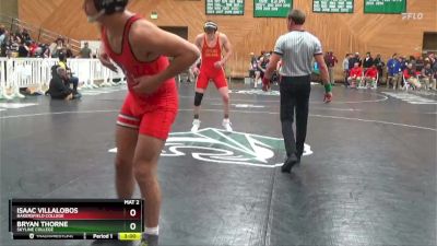 184 lbs Quarterfinal - Isaac Villalobos, Bakersfield College vs Bryan Thorne, Skyline College