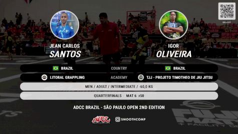 Jean Carlos Santos vs Igor Oliveira 2024 ADCC Sao Paulo Open
