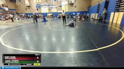 170lbs Cons. Round 2 - Carol Storts, Emerald Ridge (Girls) vs Zoey Sone, Squalicum (Girls)