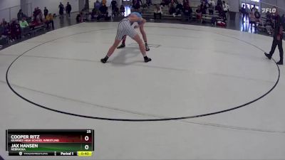 129 lbs Cons. Round 3 - Cooper Ritz, Kearney High School Wrestling vs Jax Hansen, Nebraska