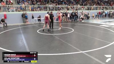 132 lbs Round 1 - Mason Bock, Soldotna Whalers Wrestling Club vs Dylan McIntyre, Bethel Freestyle Wrestling Club