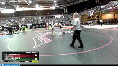 220 lbs Champ. Round 3 - Carter Bennett, Forest Grove vs Maximus Ugarte, Hermiston Oregon