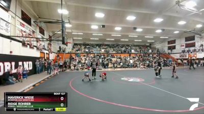 43 lbs Semifinal - Maverick Wiese, Riverton USA Wrestling vs Ridge Rohrer, Powell Wrestling Club