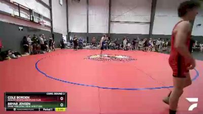 138 lbs Cons. Round 2 - Cole Borden, Reality Sports Wrestling Club vs Bryar Jensen, Omak Wrecking Crew Wrestling