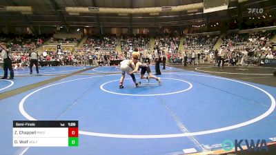 90 lbs Semifinal - Zayne Chappell, Pryor Tigers vs Denver Wolf, Wolfpak Wrestling