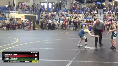 85 lbs Quarterfinal - Mehmet Kaya, Vipers vs Evan Durand, North Baltimore WC