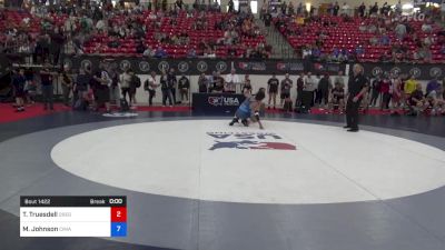 60 kg Cons 64 #2 - Trayson Truesdell, Oregon vs Marques Johnson, Cimarron Bad Boy Wrestling Club