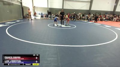 70 lbs Round 4 - Francis Osborn, Askeo International Mat Club vs Luke Lobbestael, Sunnyside Ironman Wrestling