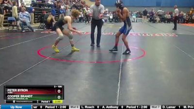 3 - 106 lbs Champ. Round 1 - Peter Byron, York vs Cooper Brandt, Wilson Memorial HS