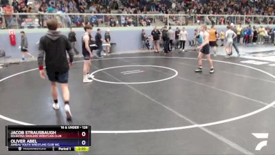 126 lbs Round 2 - Oliver Abel, Juneau Youth Wrestling Club Inc. vs Jacob Strausbaugh, Soldotna Whalers Wrestling Club