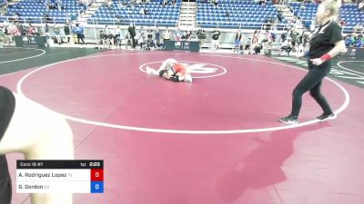 100 lbs Cons 16 #1 - Alexa Rodriguez Lopez, Texas vs Gissell Gordon, Colorado