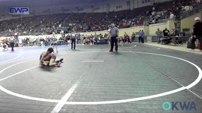 58 lbs Round Of 32 - Gunner Jenkins, Fort Gibson Youth Wrestling vs Slade Stone, Piedmont