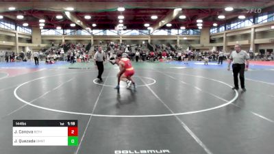 144 lbs Semifinal - Joey Canova, Bergen Catholic vs Jeremy Quezada, Dumont