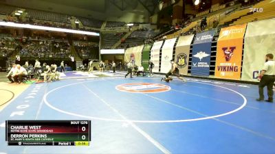 215 Class 1 lbs Cons. Round 2 - Derron Perkins, St. Mary`s South Side Catholic vs Charlie West, Notre Dame (Cape Girardeau)