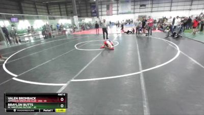 70/75 Round 2 - Braylon Butts, NC Wrestling Factory vs Valen Bromback, Jefferson Wrestling Club - USA