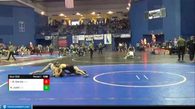 150 lbs Quarterfinal - Benjamin Garcia, Don Bosco Prep vs Keagan Judd, Sherando