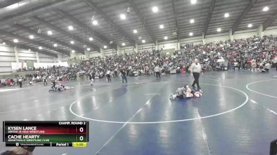 71 lbs Champ. Round 2 - Cache Hearty, Grantsville Wrestling Club vs Kysen Lance, Uintah Jr High Wrestling