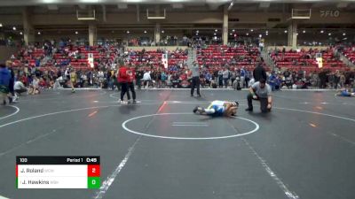 100 lbs 5th Place Match - Joseph Hawkins, Wichita Blue Knights vs Jordan Roland, Wesley Club Wrestling