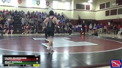 285 lbs Quarterfinal - Brady McDonald, Independence vs Calder Grandgeorge, Clarion-Goldfield-Dows