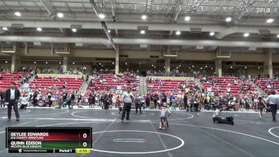 45 lbs Cons. Round 2 - Quinn Edison, Wichita Blue Knights vs Skylee Edwards, Elk County Wrestling