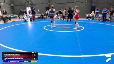 120 lbs Quarterfinal - Brooklyn Jones, WA vs Savannah Talmadge, CA