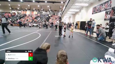 43 lbs Round Of 16 - Laken Burt, Wagoner Takedown Club vs Christopher Waitkus, Team Tulsa Wrestling Club