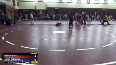 12U-3 lbs Round 2 - Griffin West, Indee Mat Club vs Lucas Whitinger, Waverly Area Wrestling Club