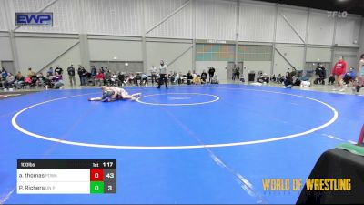 100 lbs Quarterfinal - Alexa Thomas, POWA vs Phoebe Richers, Untouchables Girls Pink