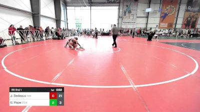 138 lbs Rr Rnd 1 - Josiah Dedeaux, Indiana Outlaws Black vs Gavin Pope, Storm Menace