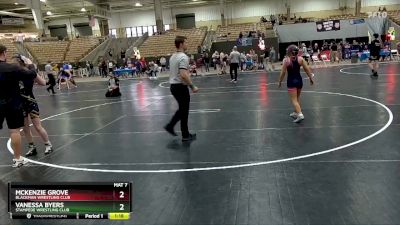 125 lbs 1st Place Match - Vanessa Byers, Stampede Wrestling Club vs McKenzie Grove, Blackman Wrestling Club