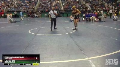 3A 113 lbs Quarterfinal - Fernando Martinez, Cedar Ridge vs Levi White, North Davidson